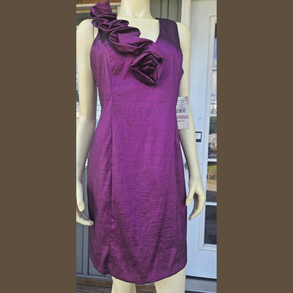 S.L.Fashions Dress, Cocktail, Purple, 12 NWT ✔️